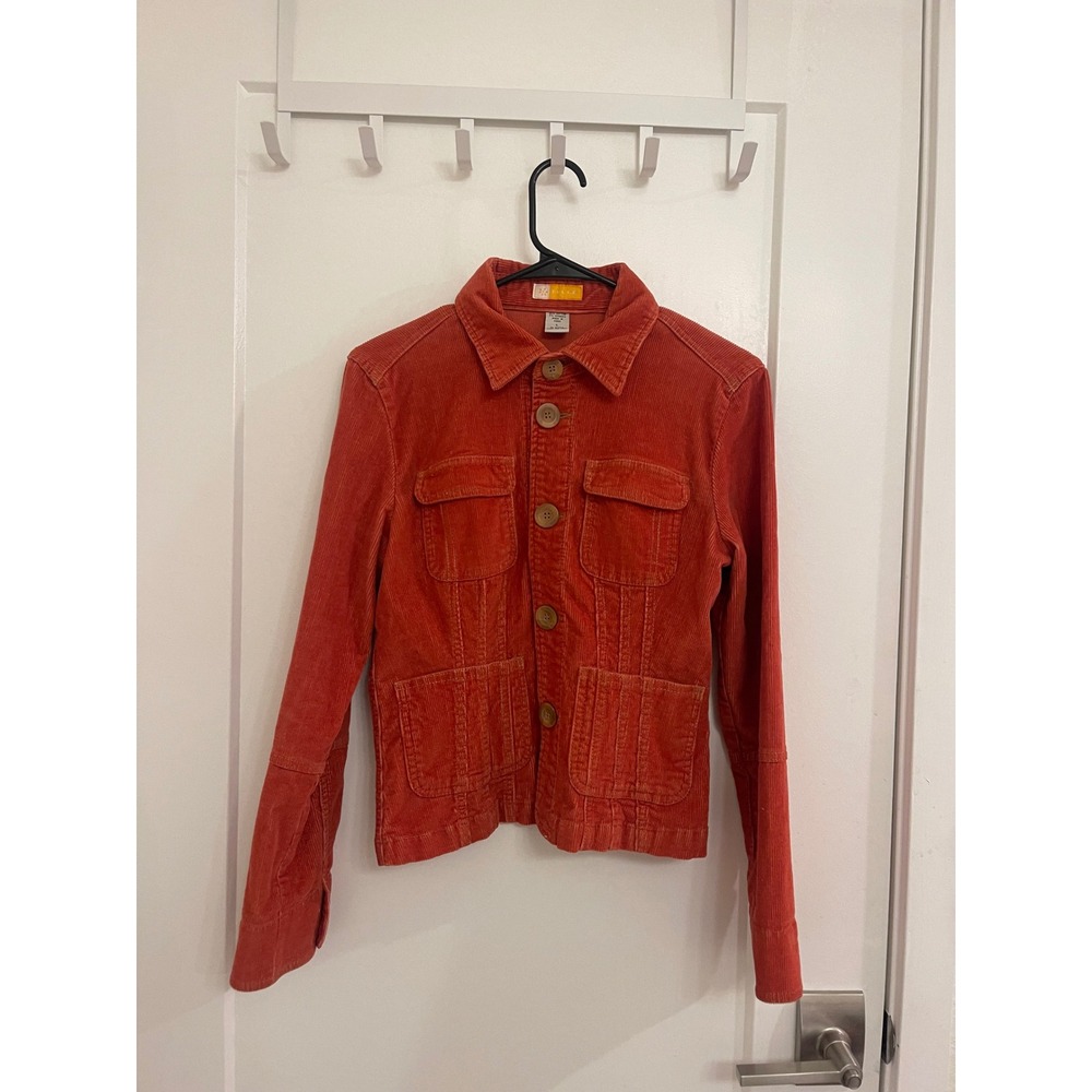 Vintage Y2K Corduroy Orange Jacket Chic Streetwear Western Luxury Pumpkin
